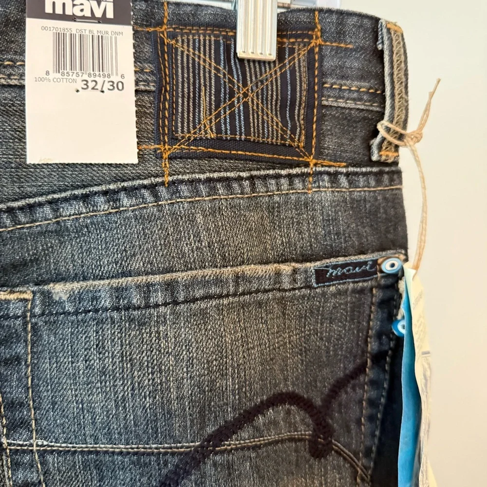 ✨ Mavi “Max” Straight Leg Jeans 32x30 Dark Wash | 100% Cotton | Made in Turkey - Picture 9 of 15